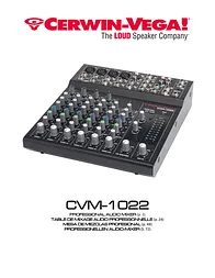 Cerwin-Vega CVM-1022 Manual Do Utilizador