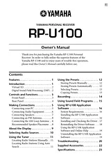Yamaha RP-U100 Manual Do Proprietário