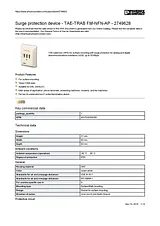 Phoenix Contact TAE AP-Box FM-NFN Cream-white IP20 2749628 Техническая Спецификация