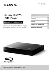 Sony Blu-ray Disc™ Player BDPS1500B Datenbogen