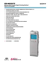 Sony ICD-MS515VTP Техническое Руководство