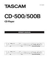 Tascam CD-500B ユーザーズマニュアル
