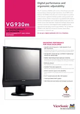 Viewsonic VG930m VS11369 Folheto
