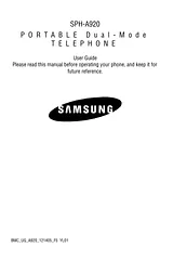 Samsung SPH-A920 Справочник Пользователя