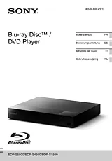 Sony Blu-ray Disc™ Player BDPS1500B Hoja De Datos