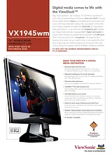 Viewsonic 19" Widescreen ViewDock™ LCD VX1945WM-3 Folheto