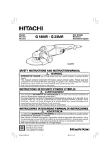 Hitachi G18MR. G 23MR Manuale Utente