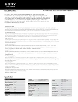 Sony KDL-55HX850 Specification Guide