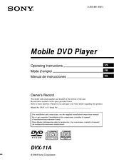 Sony DVX-11A Manual Do Utilizador