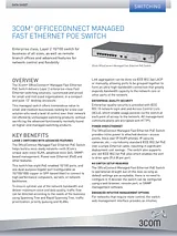 3com OfficeConnect Managed Fast Ethernet PoE Switch 3CRDSF9PWR-UK Ficha De Dados