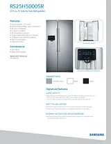 Samsung RS25H5000WW/AA Guia De Especificaciones