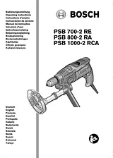 Bosch PSB 1000-2 RCE 0 603 173 500 데이터 시트