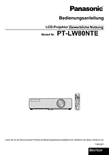 Panasonic PT-LW80NTE Mode D’Emploi