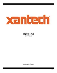 Xantech TV Cables HDMI1X2 User Manual
