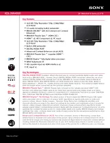 Sony kdl-26n4000 Specification Guide