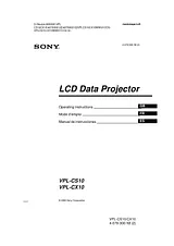 Sony VPL-CS10 Справочник Пользователя