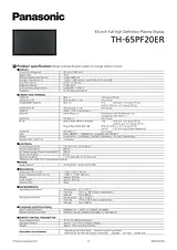Panasonic TH-65PF20 TH-65PF20ER User Manual