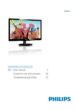Philips LCD monitor with LED backlight 226V4LSB2 226V4LSB2/10 ユーザーズマニュアル