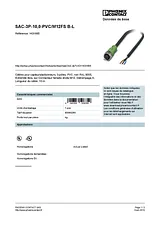 Phoenix Contact Sensor/Actuator cable SAC-3P-10,0-PVC/M12FS B-L 1431665 1431665 Data Sheet