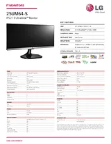 LG 25UM64-S 25UM64-S.ARUZ Specification Sheet