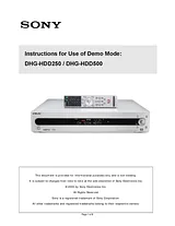 Sony DHG-HDD250 사용자 설명서