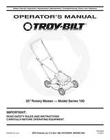 Troy-Bilt Series 100 User Manual