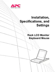 American Power Conversion LCD Monitor Keyboard Mouse User Manual