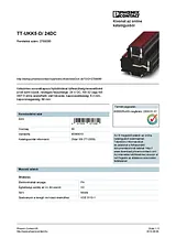 Phoenix Contact Surge protection device TT-UKK5-D/ 24DC 2788090 2788090 Data Sheet