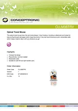Conceptronic Optical Travel Mouse 1200008 Manuel D’Utilisation