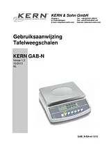Kern GAB 6K0.05NParcel scales Weight range bis 6 kg GAB 6K0.05N Manual Do Utilizador