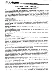 rototherm digigauge transmitting version User Manual