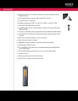 Sony ICD-SX700 Guide De Spécification