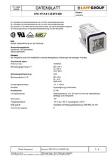 Lappkabel EPIC® KIT H-A 3 SS MTS M20 75009604 Ficha De Dados