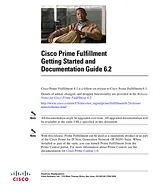 Cisco Cisco Prime Fulfillment Provisioning 6.2 Documentation Roadmaps