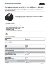 Phoenix Contact Type 2 surge protection device VAL-MS 230/3+1 2838209 2838209 Техническая Спецификация