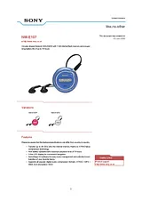 Sony NW-E107 NW-E107D User Manual
