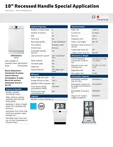 Bosch SPE53U5XUC Specification Guide