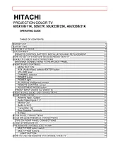 Hitachi 50UX22B User Manual