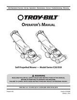 Troy-Bilt C3X/D3X Manual Do Utilizador