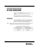National Instruments NI USB-6009 User Manual