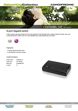 Conceptronic 8 port Gigabit switch C07-103 001 产品宣传页