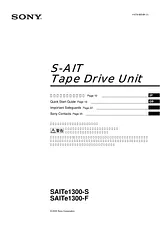 Sony SAITE1300-S Справочник Пользователя