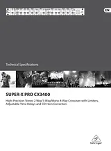 Behringer Super-X Pro CX3400 Specification Sheet