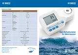 Hanna Instruments HI 96822 Digital Refactometer for Seawater Measurements HI 96822 데이터 시트