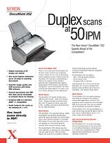 Xerox DocuMate 252 90-8013-800 Folheto