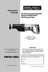Porter-Cable 741 ユーザーズマニュアル