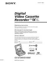 Sony GV-D1000E Manual De Usuario