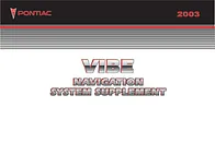 Pontiac Vibe Navigation System Supplement Справочник Пользователя