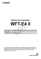 Canon Wireless File Transmitter WFT-E4 II A Manual Do Proprietário