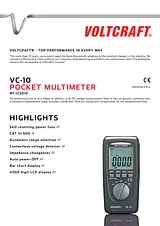 Voltcraft VC-10 Digital-Multimeter, DMM, 4000 counts VC10 数据表